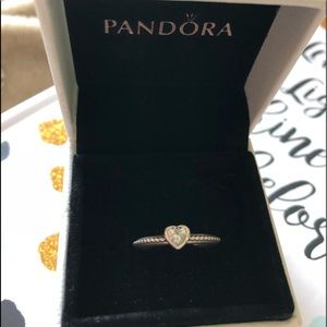 •PANDORA• One Love Ring, clear CZ